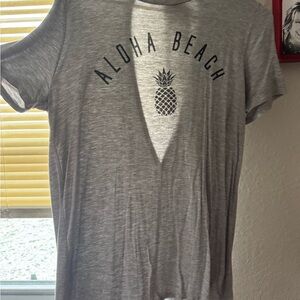 Aloha Beach Gray Women's Top large BOGO